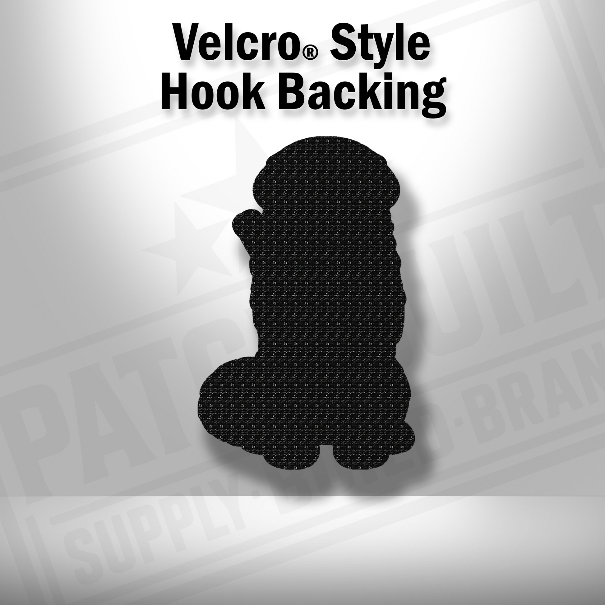 Hook backing shown on Tactical Great Pyrenees dog patch