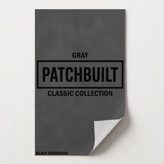 5-Pack Classic Gray Leatherette Sheets – Classic Series (12"x24") – Heat-Activated Adhesive
