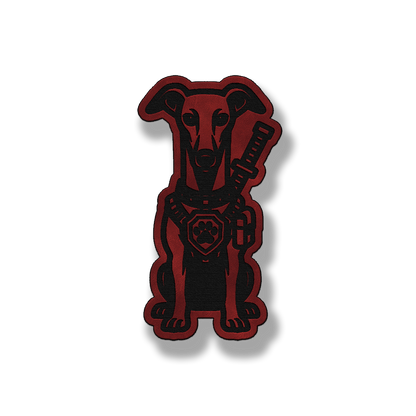 Tactical Greyhound Dog Patch – Leatherette Morale Patch