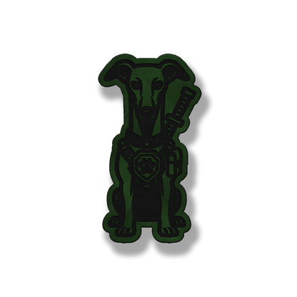 Tactical Greyhound Dog Patch – Leatherette Morale Patch