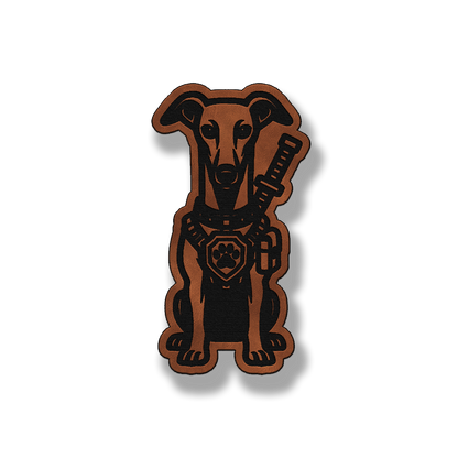 Tactical Greyhound Dog Patch – Leatherette Morale Patch