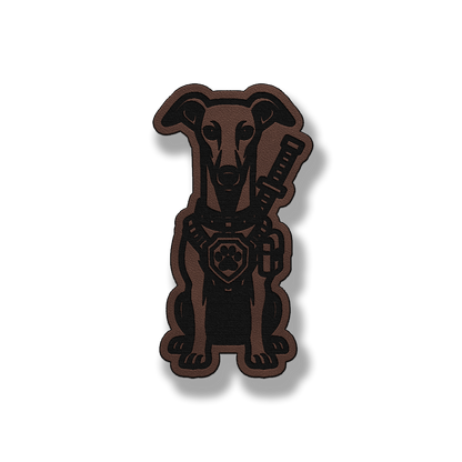 Tactical Greyhound Dog Patch – Leatherette Morale Patch