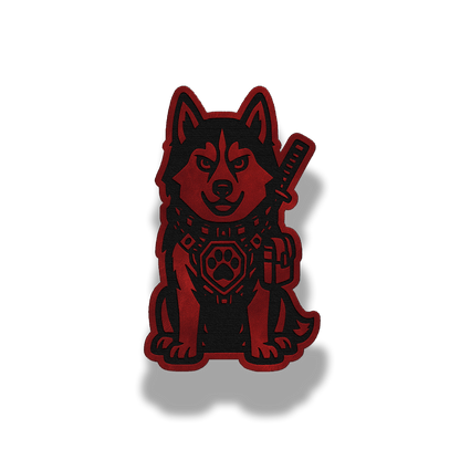 Tactical Husky Dog Patch – Leatherette Morale Patch