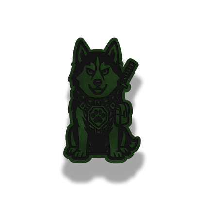 Tactical Husky Dog Patch – Leatherette Morale Patch