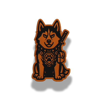 Tactical Husky Dog Patch – Leatherette Morale Patch