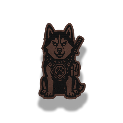 Tactical Husky Dog Patch – Leatherette Morale Patch