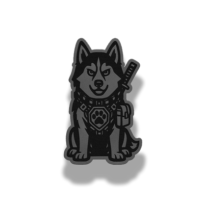 Tactical Husky Dog Patch – Leatherette Morale Patch