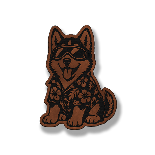 Beach Husky Dog Patch – Leatherette Morale Patch