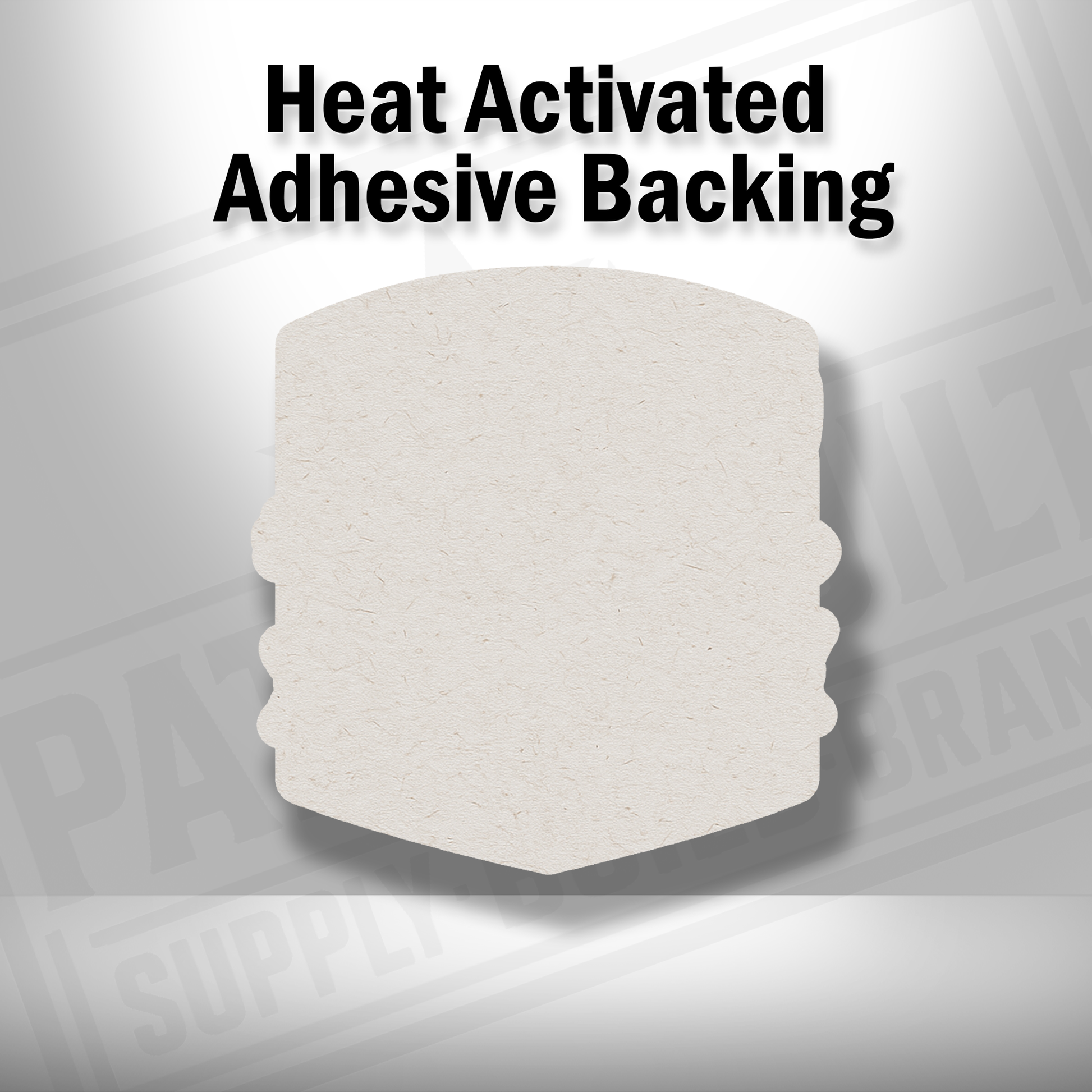 Heat-activated adhesive backing shown on I Tried Being Normal patch