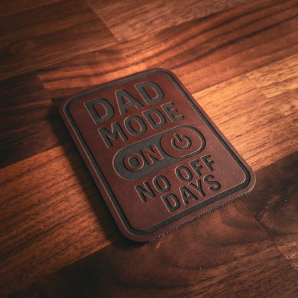 Dad Mode ON leatherette patch product photo