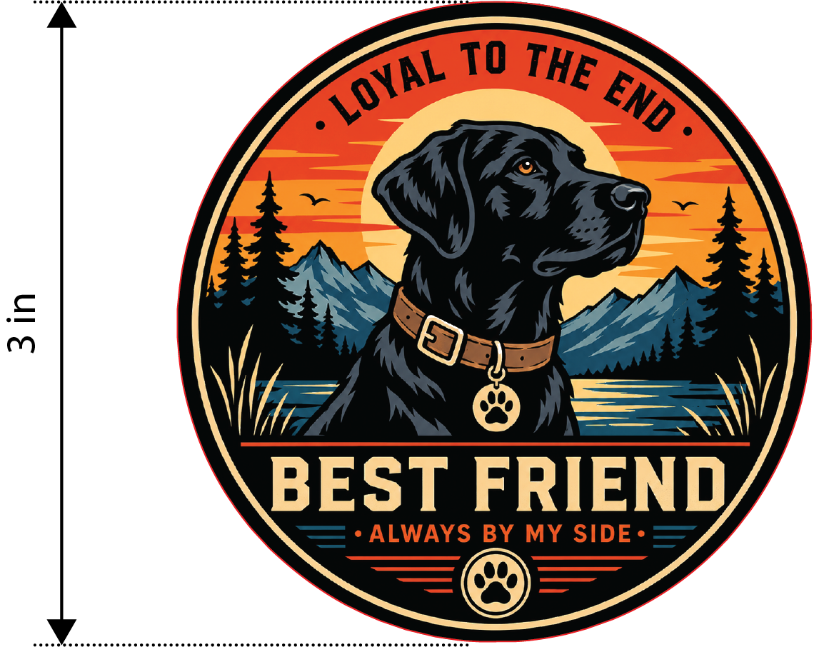 Labrador Best Friend patch mockup product image