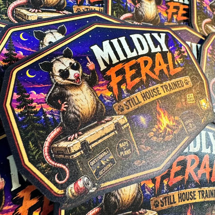 Mildly Feral leatherette morale patch product photo