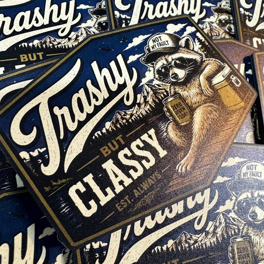 Trashy But Classy leatherette morale patch product photo