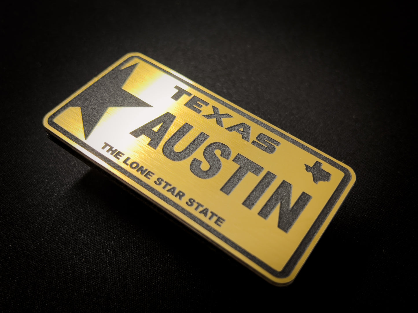 Custom Texas Plate Patch – Personalized Acrylic Name Patch (2 Styles)