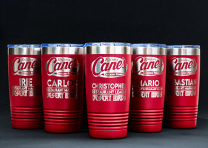 Custom Engraved Stainless Steel Tumblers - Add Your Logo