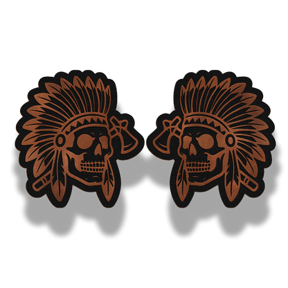 Indian Skull Chief Patch – Leatherette Morale Patch