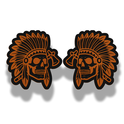 Indian Skull Chief Patch – Leatherette Morale Patch
