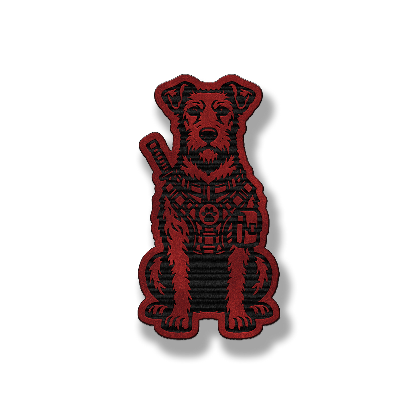 Tactical Irish Terrier Dog – Leatherette Morale Patch