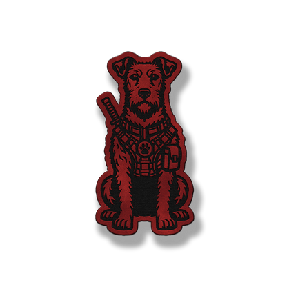 Tactical Irish Terrier Dog – Leatherette Morale Patch