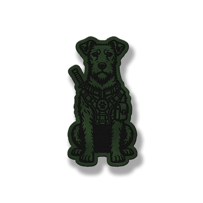 Tactical Irish Terrier Dog – Leatherette Morale Patch