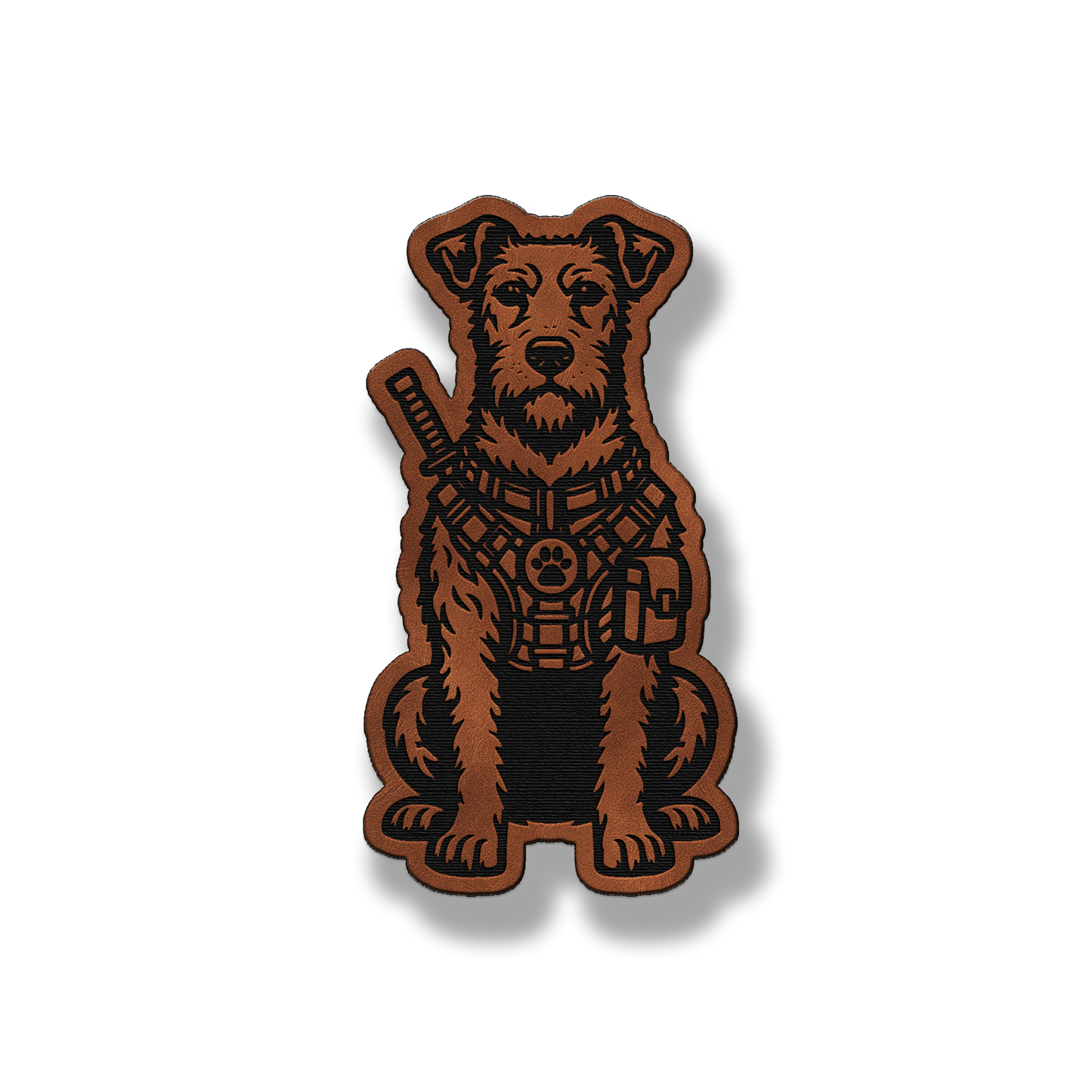 Tactical Irish Terrier Dog – Leatherette Morale Patch