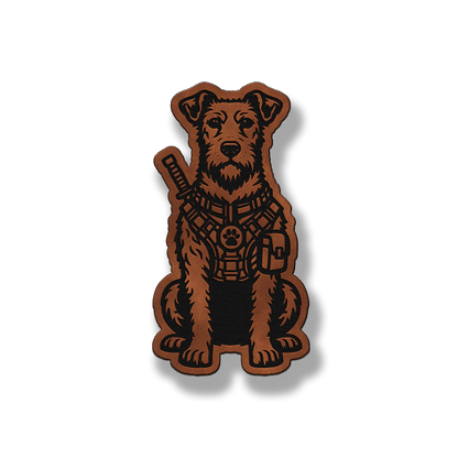 Tactical Irish Terrier Dog – Leatherette Morale Patch