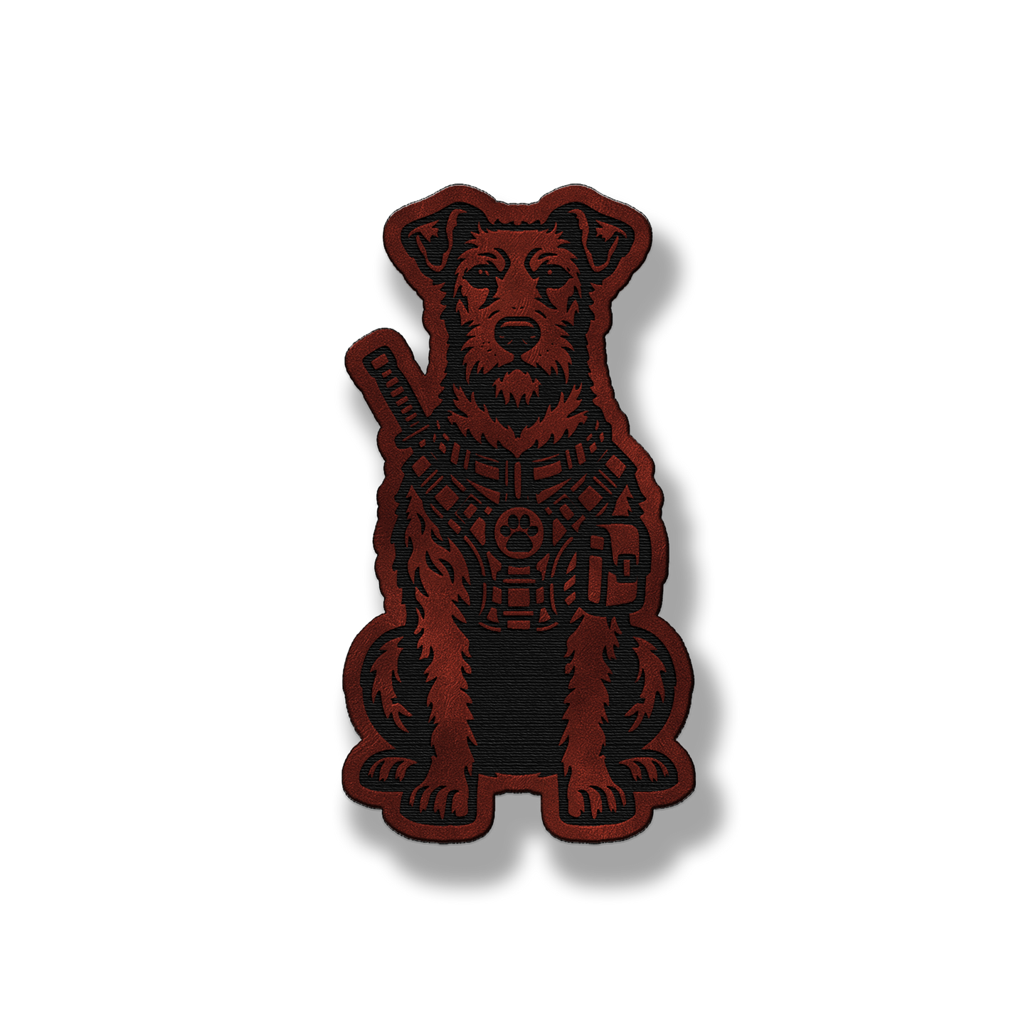 Tactical Irish Terrier Dog – Leatherette Morale Patch