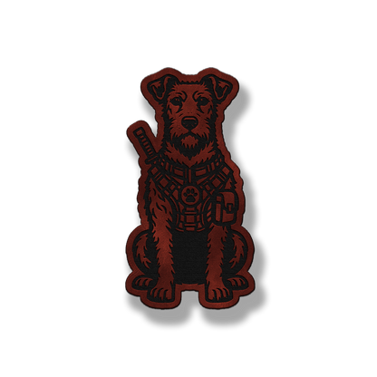 Tactical Irish Terrier Dog – Leatherette Morale Patch