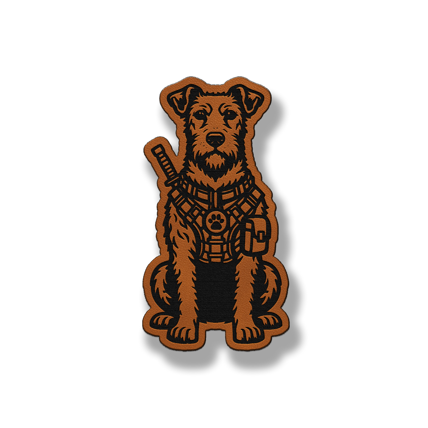 Tactical Irish Terrier Dog – Leatherette Morale Patch