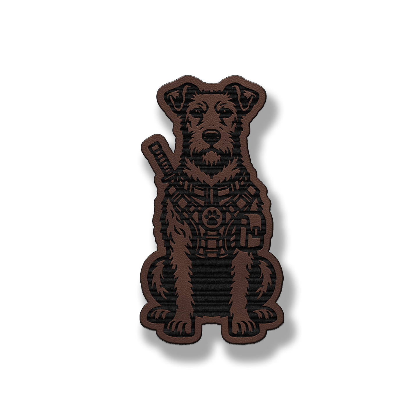 Tactical Irish Terrier Dog – Leatherette Morale Patch