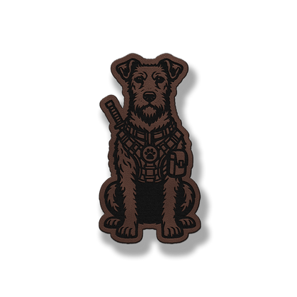 Tactical Irish Terrier Dog – Leatherette Morale Patch