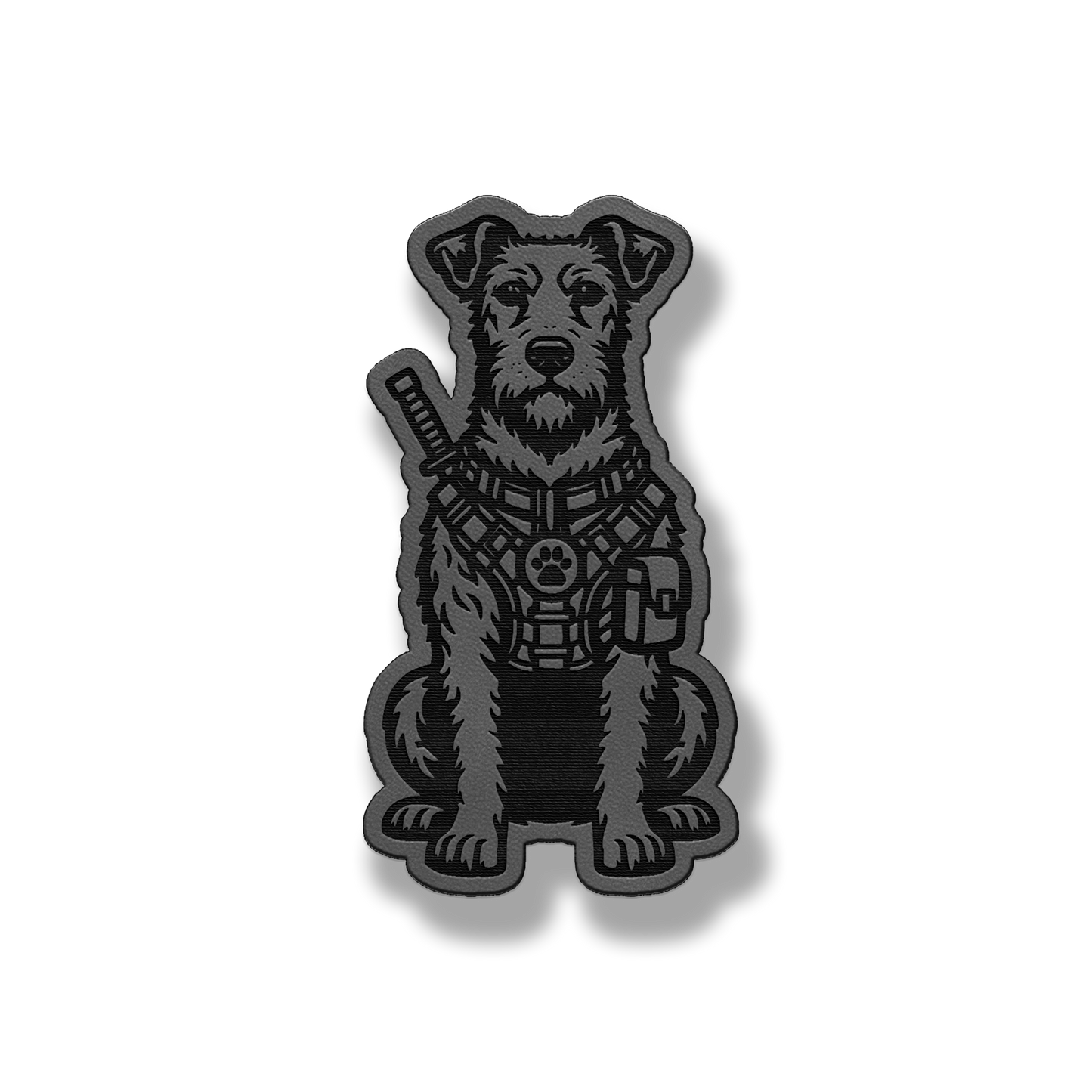 Tactical Irish Terrier Dog – Leatherette Morale Patch