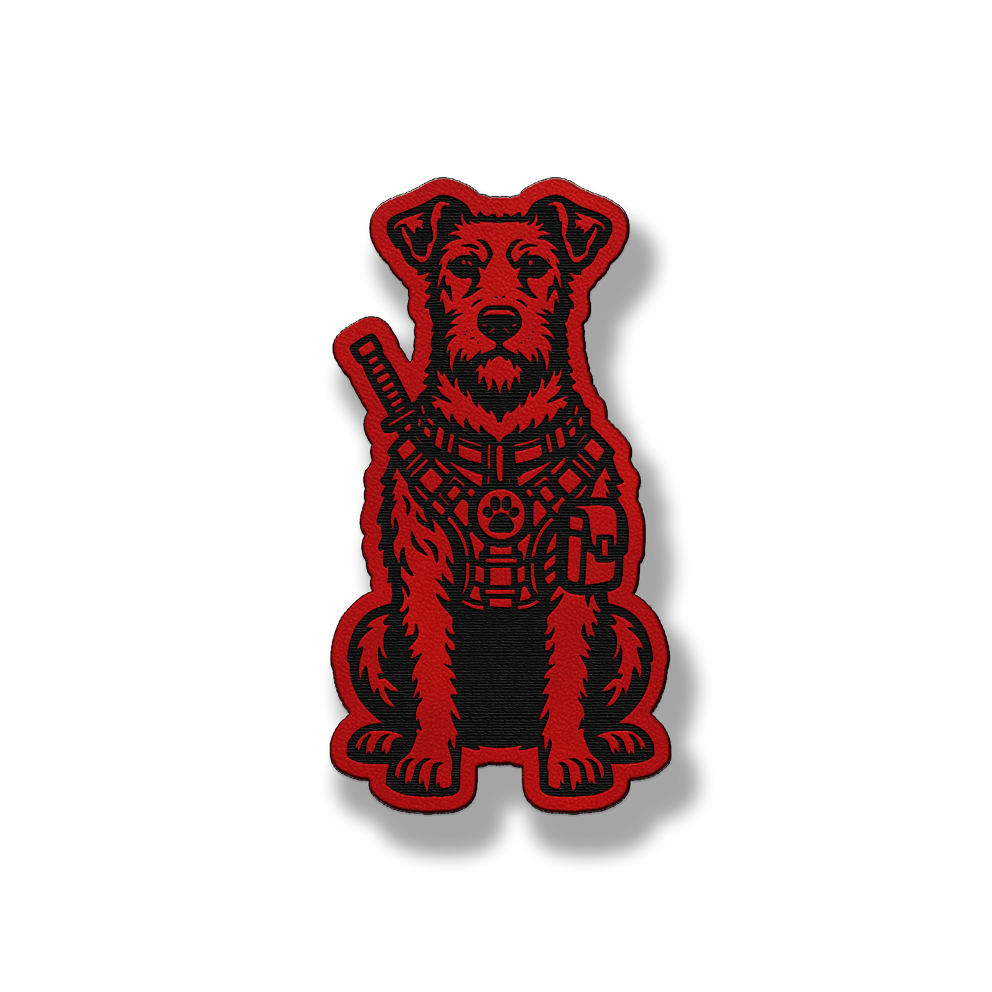 Tactical Irish Terrier Dog – Leatherette Morale Patch