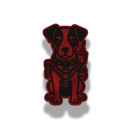 Tactical Jack Russell Dog Patch – Leatherette Morale Patch