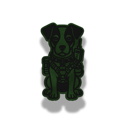 Tactical Jack Russell Dog Patch – Leatherette Morale Patch