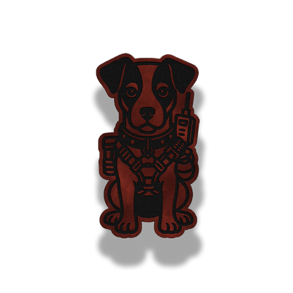 Tactical Jack Russell Dog Patch – Leatherette Morale Patch