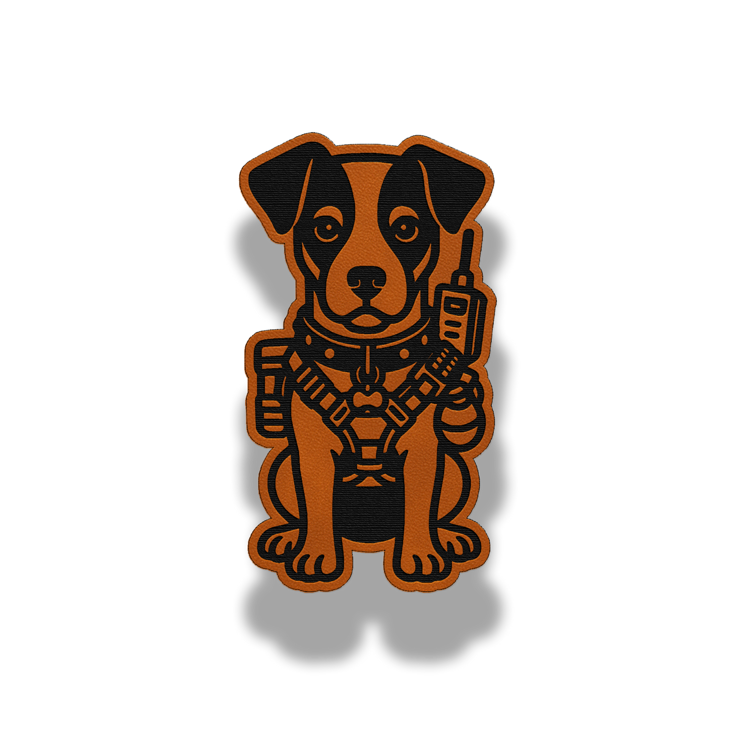 Tactical Jack Russell Dog Patch – Leatherette Morale Patch