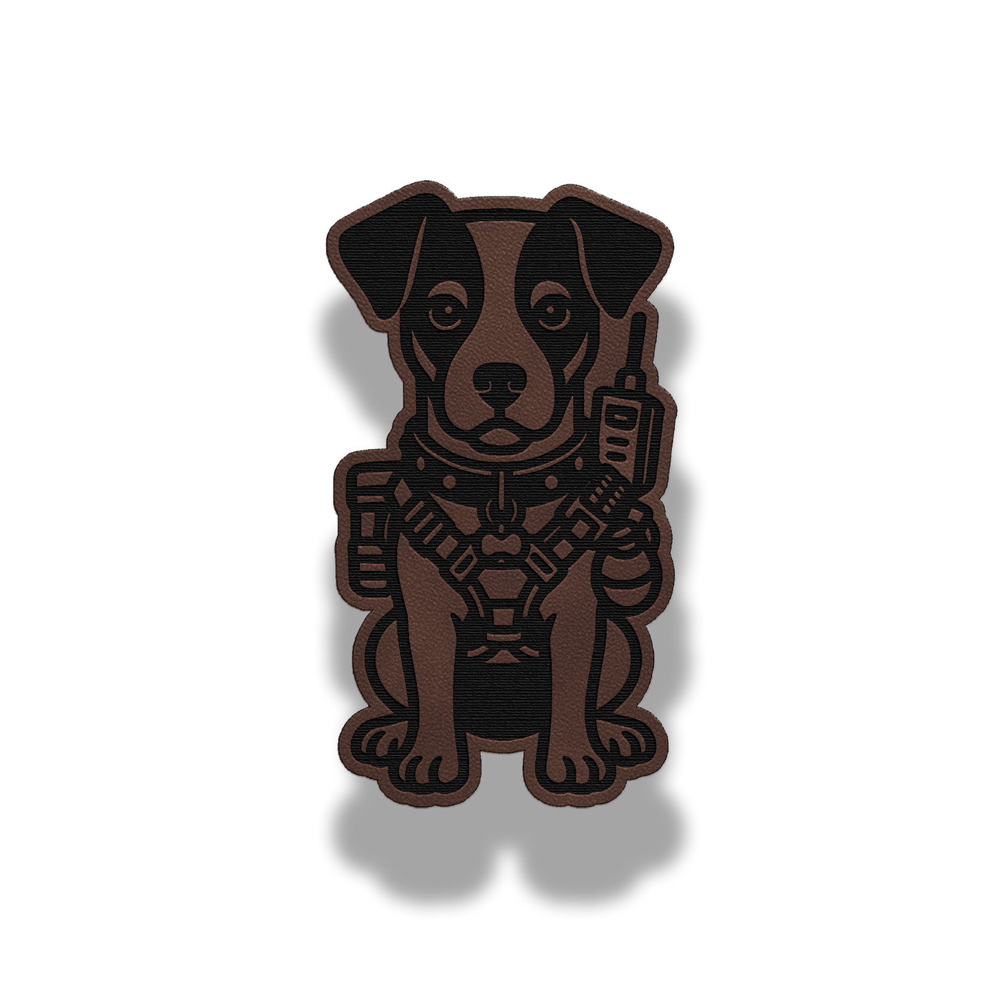 Tactical Jack Russell Dog Patch – Leatherette Morale Patch