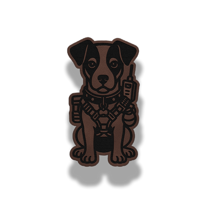 Tactical Jack Russell Dog Patch – Leatherette Morale Patch