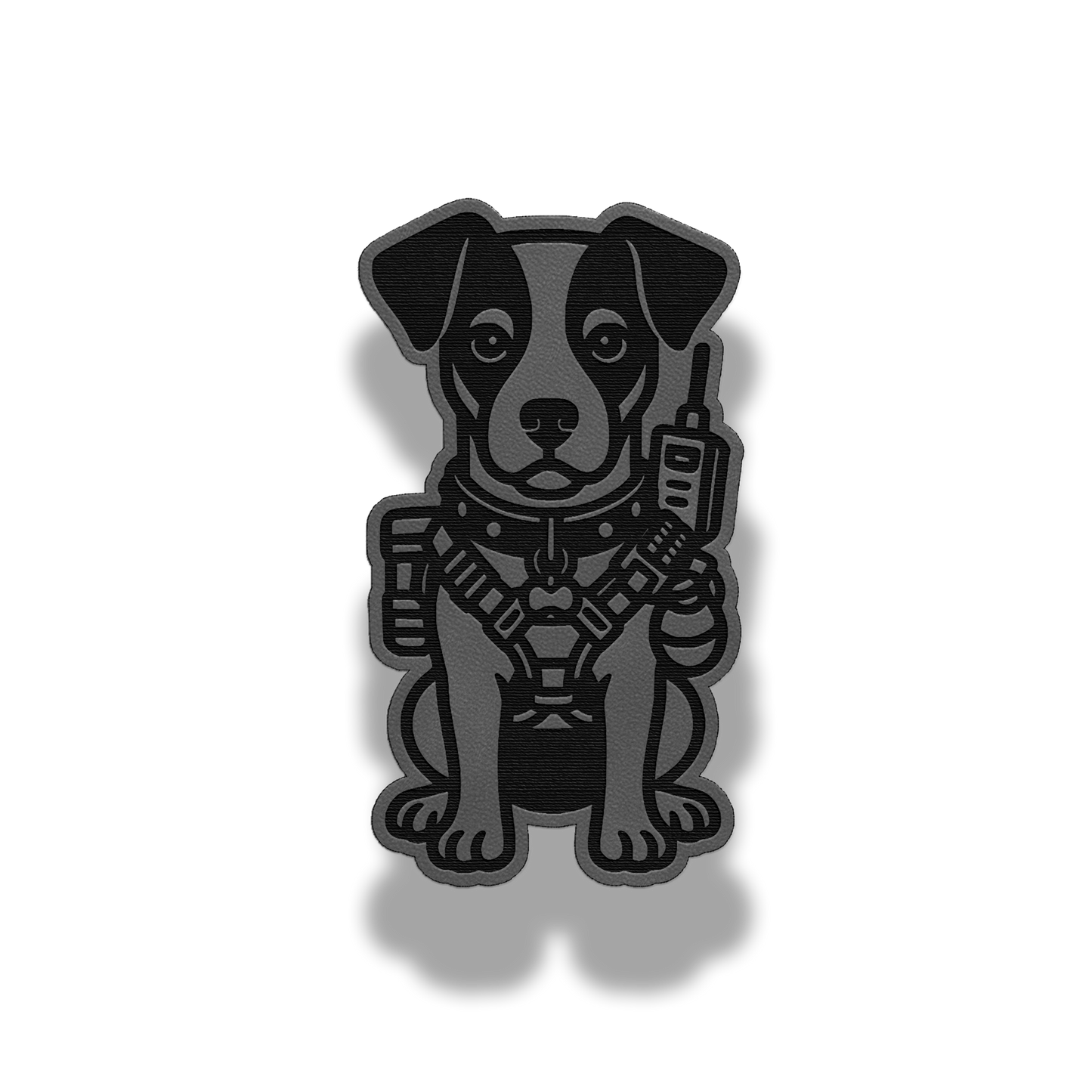 Tactical Jack Russell Dog Patch – Leatherette Morale Patch
