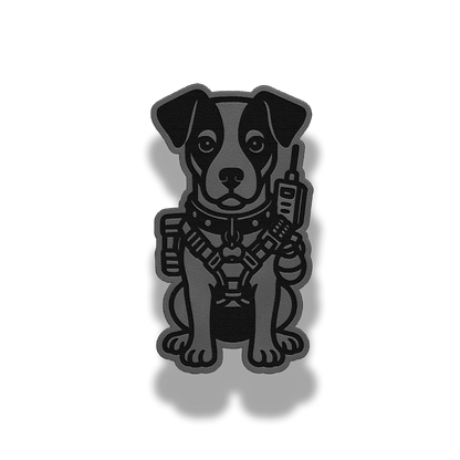 Tactical Jack Russell Dog Patch – Leatherette Morale Patch