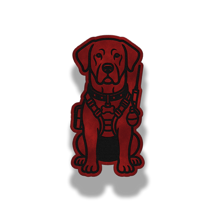 Tactical Labrador Dog Patch – Leatherette Morale Patch