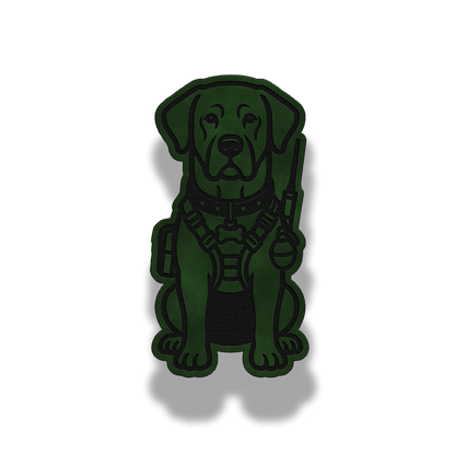 Tactical Labrador Dog Patch – Leatherette Morale Patch