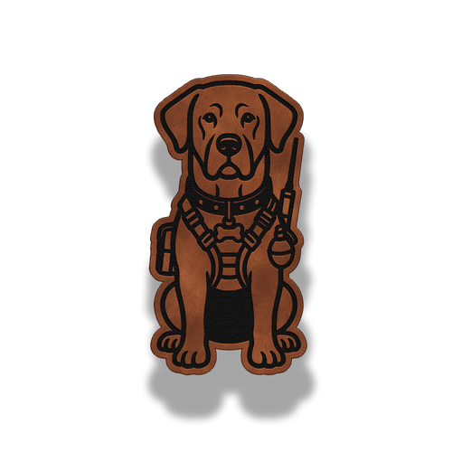 Tactical Labrador Dog Patch – Leatherette Morale Patch