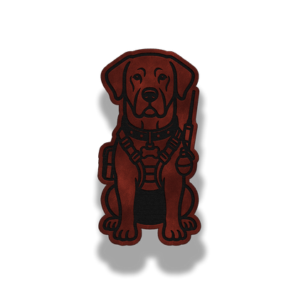 Tactical Labrador Dog Patch – Leatherette Morale Patch