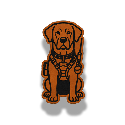 Tactical Labrador Dog Patch – Leatherette Morale Patch