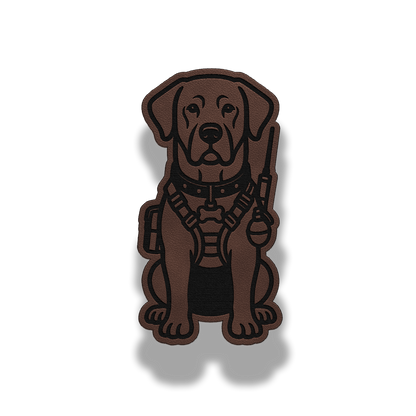 Tactical Labrador Dog Patch – Leatherette Morale Patch