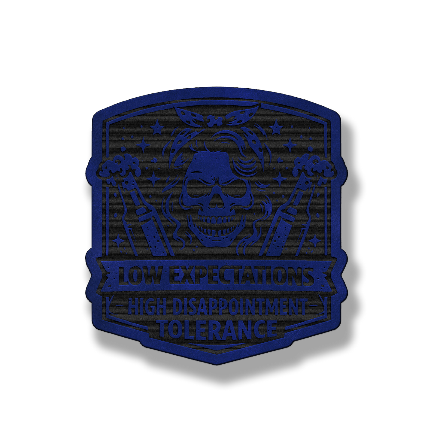 Low Expectations Woman – Leatherette Morale Patch