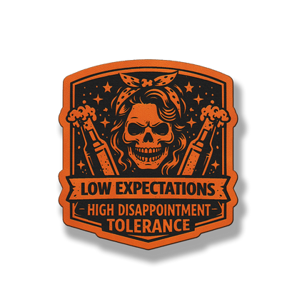 Low Expectations Woman – Leatherette Morale Patch