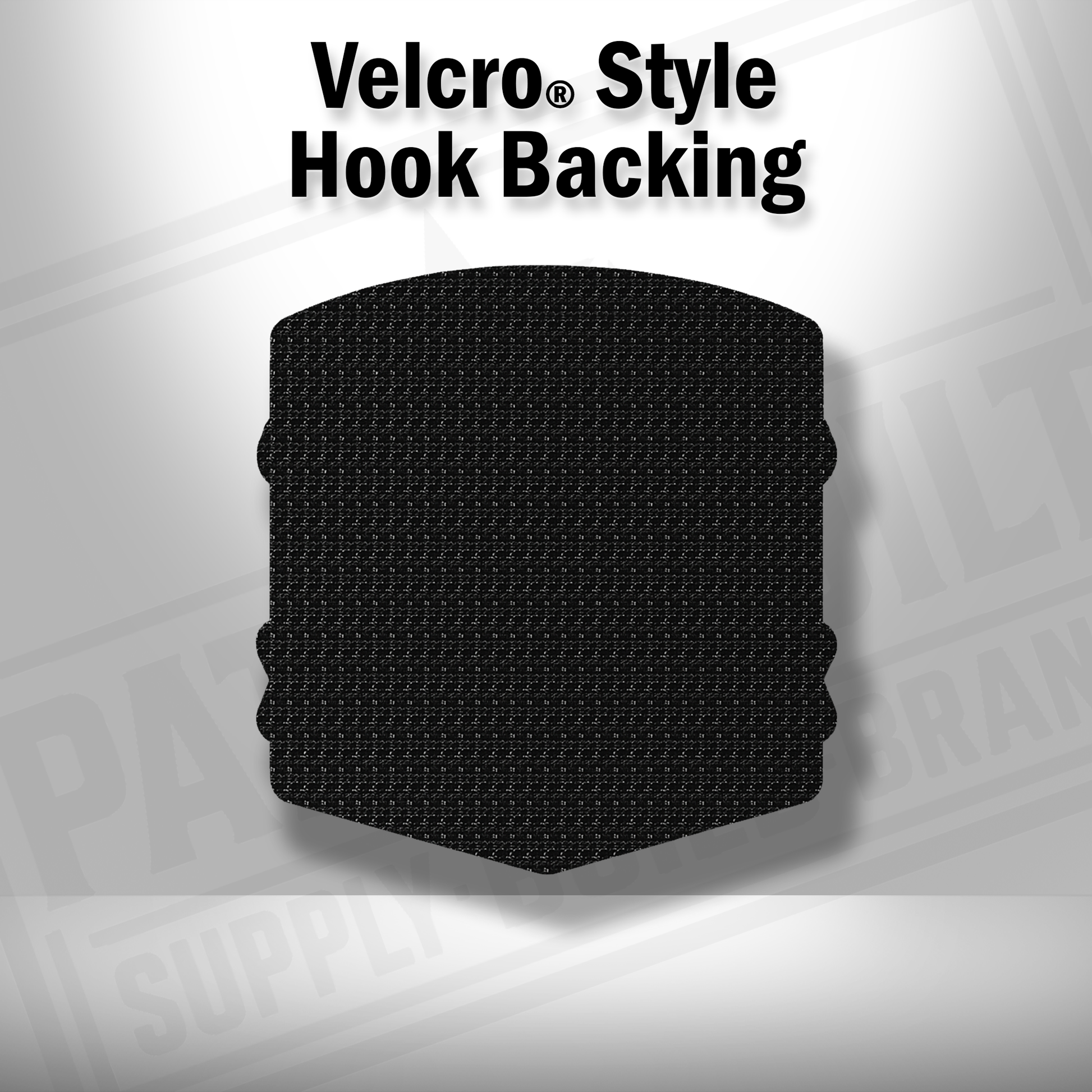Hook backing shown on Low Expectations Male patch